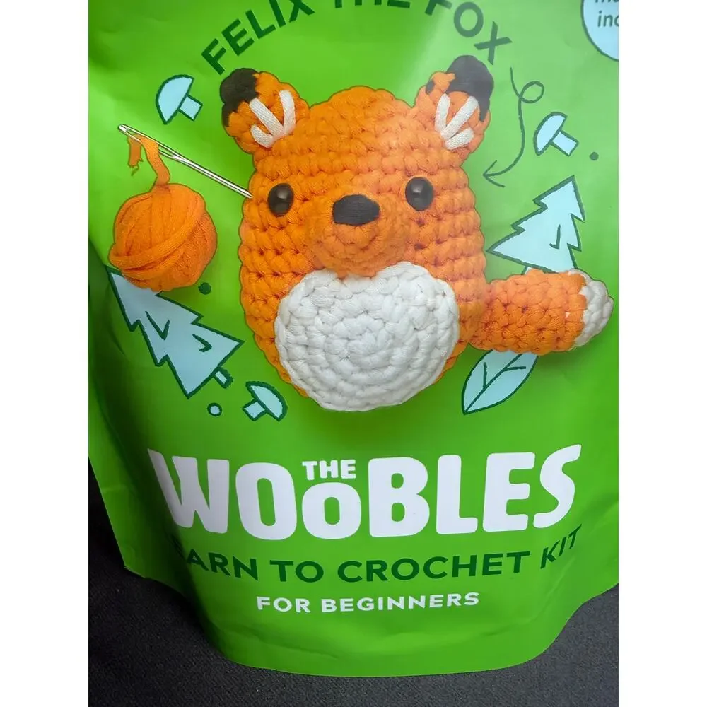 The Woobles Felix the Fox Beginner Crochet Kit Amigurumi Learn To New Sealed